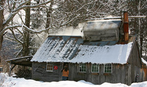 : Dutton's Sugarhouse in Manchester gets ready for the sugaring season. Photo: VermontVacation.com/Stephen Goodhue.