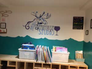 Burlington Paint & Sip (above) on Church Street is a colorful, bright studio offering step-by-step painting instruction.