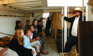 Lake Champlain Maritime Museum employee Len Ruth describes life on the ‘floating museum” Lois McClure.(Contributed photo)